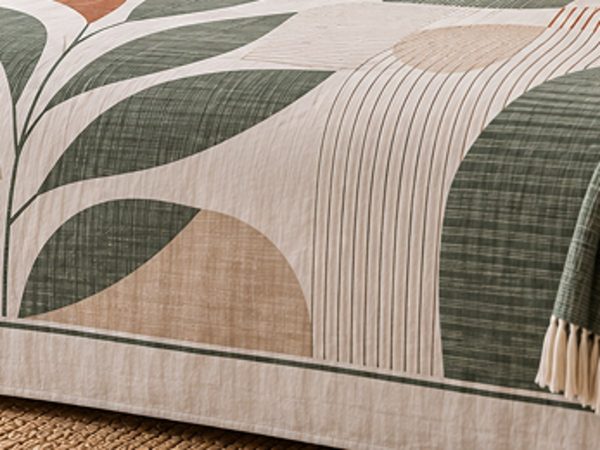 Aangan Patta hand block-printed bedsheet — print close-up
