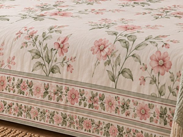 Amber Jaal hand block-printed bedsheet — print close-up