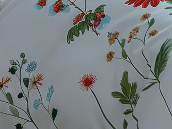 Jungli Phool hand block-printed bedsheet — print close-up