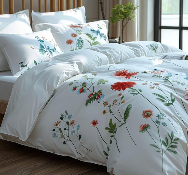 Jungli Phool hand block-printed bedsheet — Pink