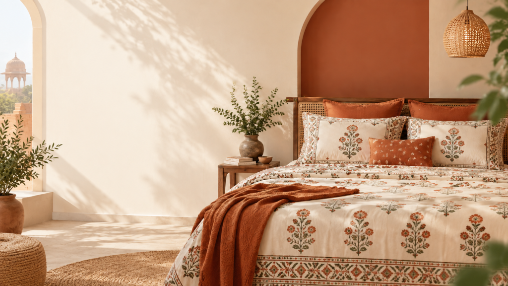 Sanganeri block-printed bedding workshop