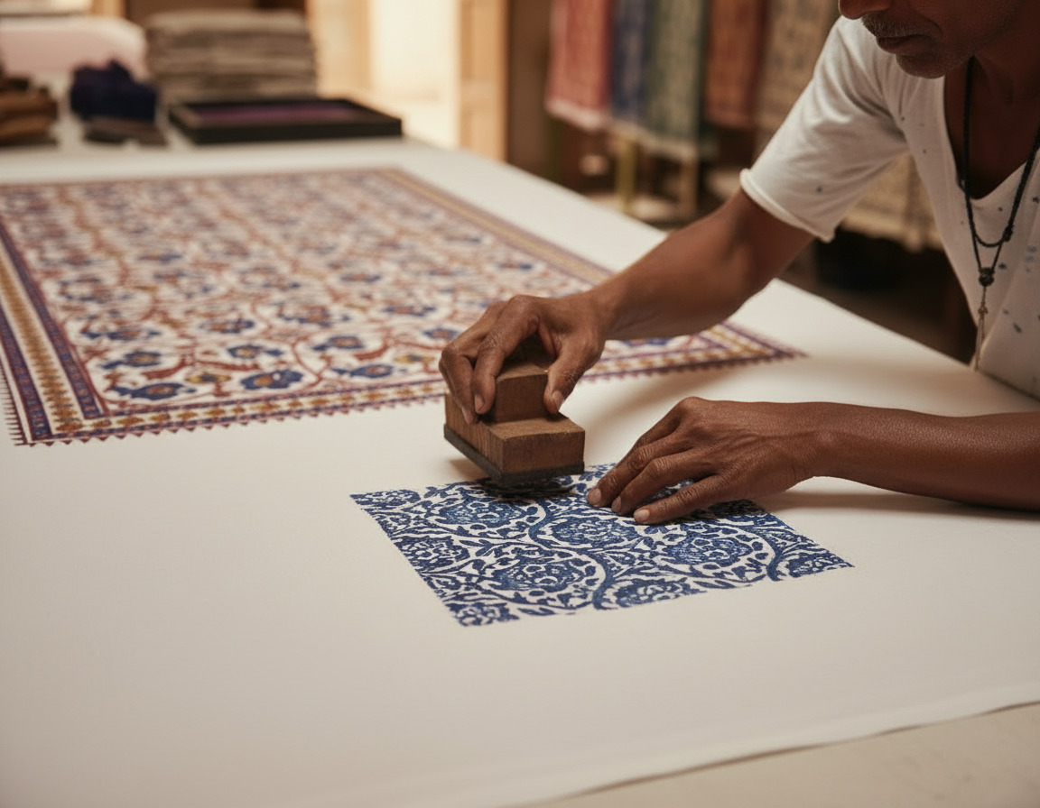 Inside a Sanganer workshop: how a single block becomes a bedsheet